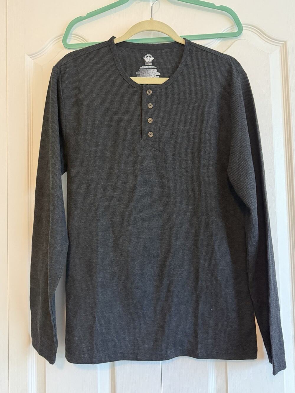 Dockers Gray Long Sleeve Loungewear Shirt Medium M